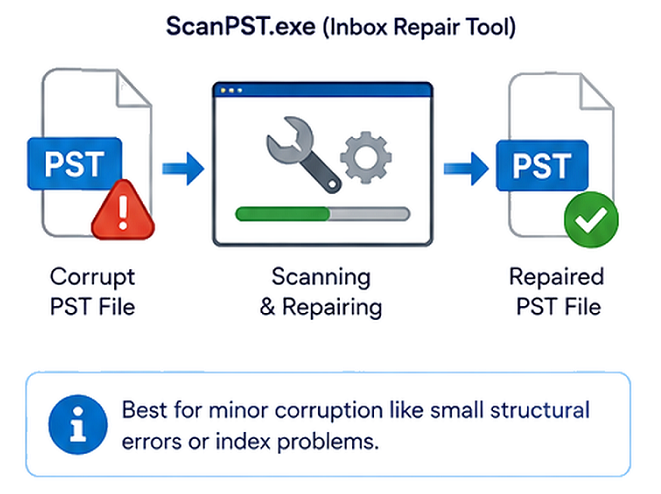Recover Emails with INBOX Repair Tool