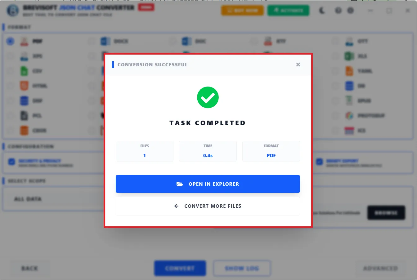 application provides multiple advance search options