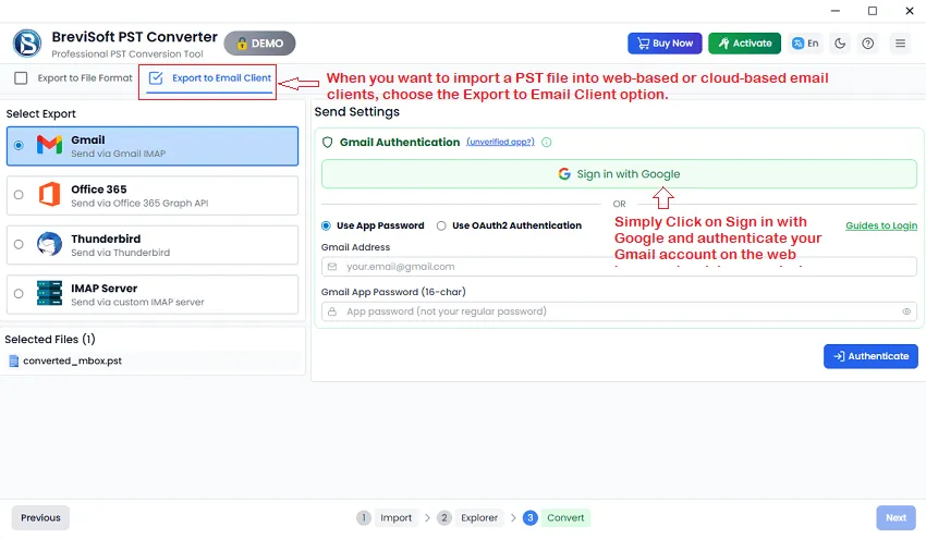 application provides multiple advance search options