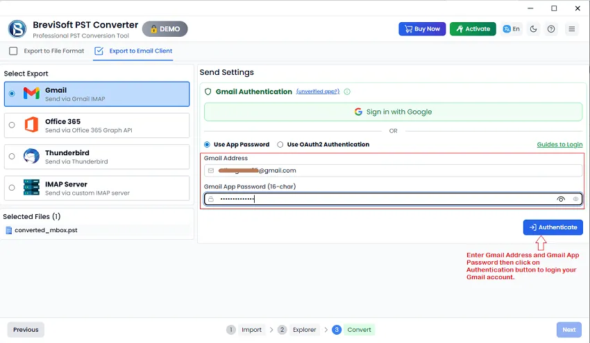 application provides multiple advance search options