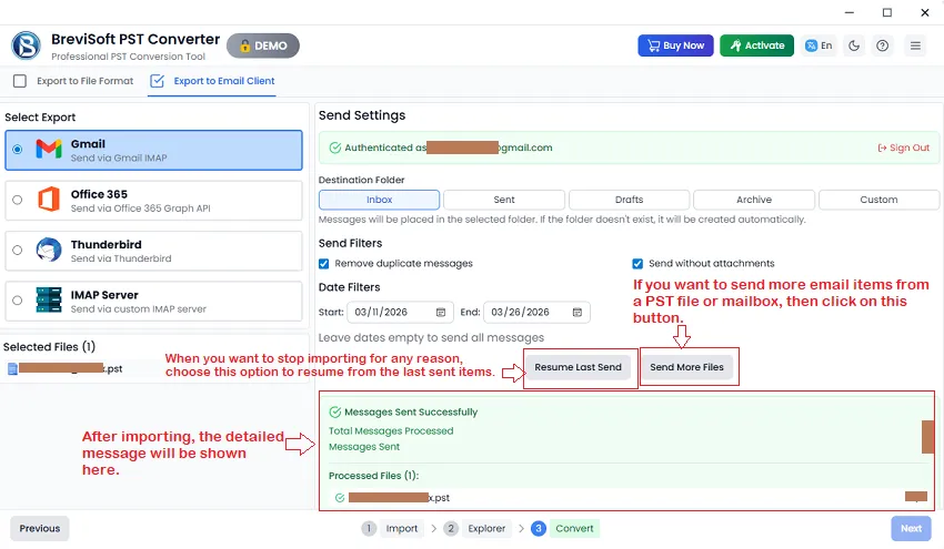 application has inbuilt filter options