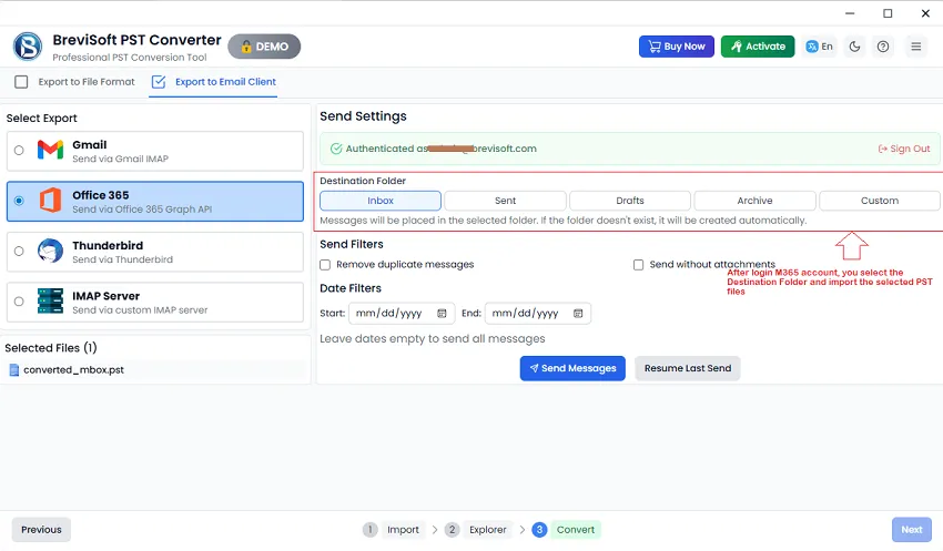 application has inbuilt filter options