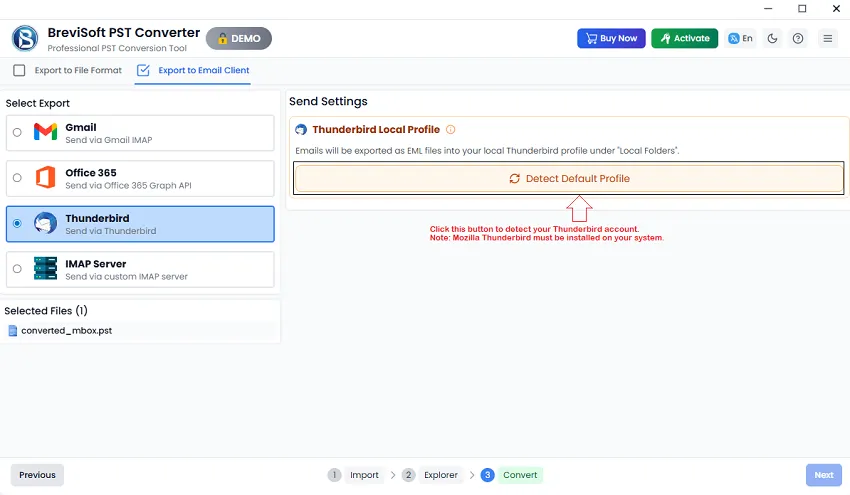 tool permits to convert emails in PDF format