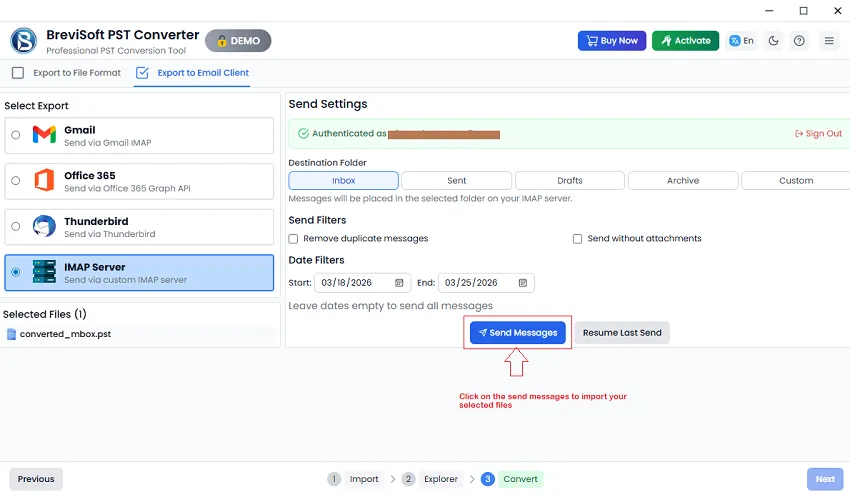 application has inbuilt filter options