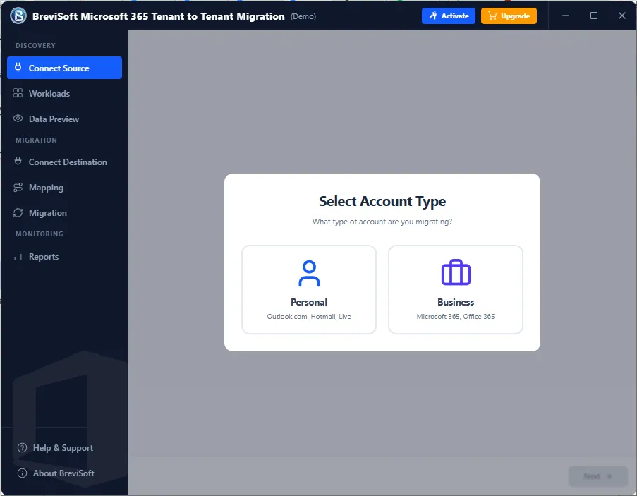 software and choose one option