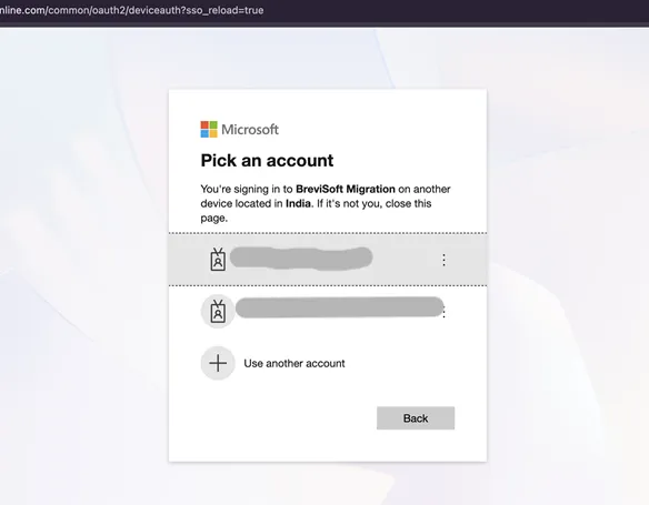 Choose Mailbox files from software interface