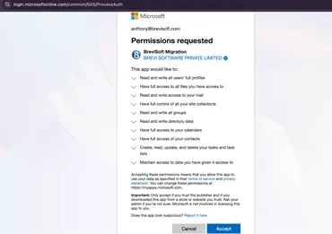 Choose Mailbox files from software interface